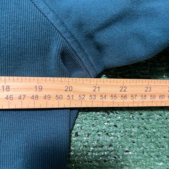 Lululemon Sweatshirt Womens XS/S Green Full Zip Fleece High Neck Pockets Logo - Picture 4 of 6